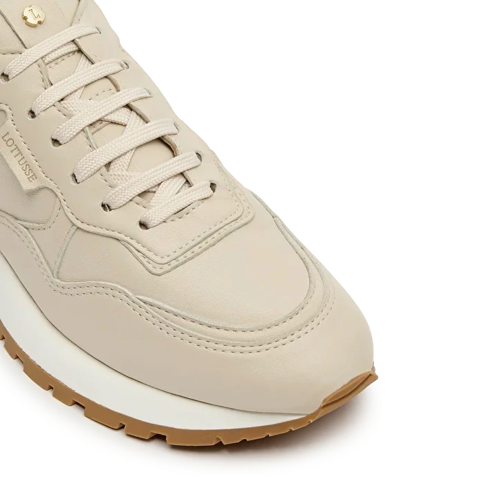 LOTTUSSE | BASKETS HABILLÉES FEMME | DIANNE OFF-WHITE AGNEAU | BLANC
