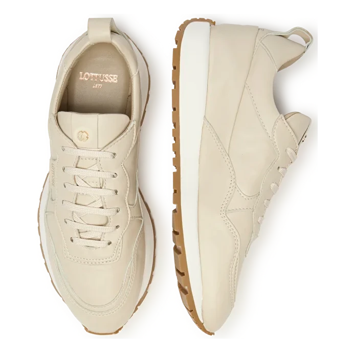 LOTTUSSE | BASKETS HABILLÉES FEMME | DIANNE OFF-WHITE AGNEAU | BLANC
