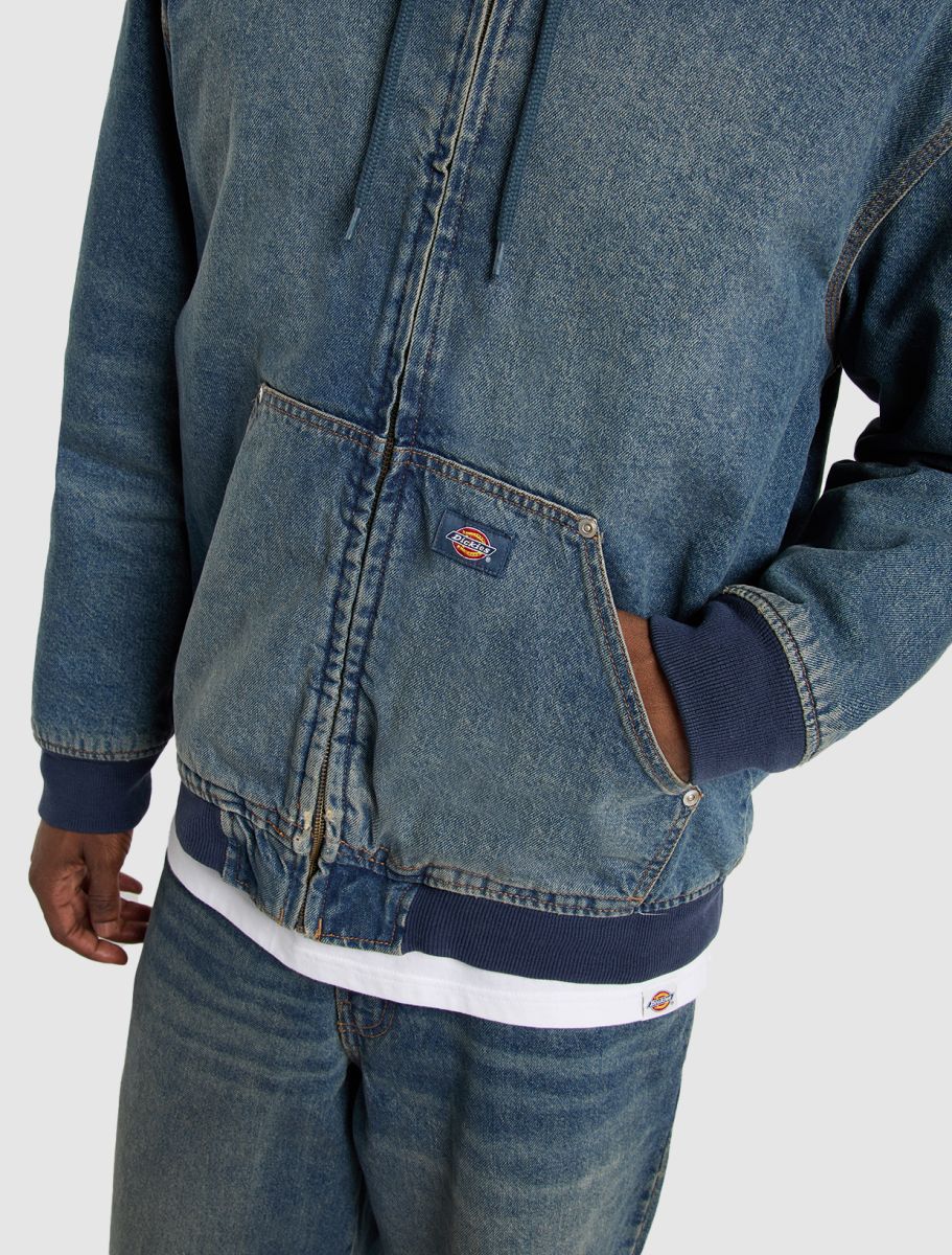 DICKIES | SWEATSHIRTS | HOMBRE | HILHAM HOODED JACKET KHAKI TNTD B | AZUL
