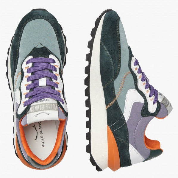 VOILE BLANCHE | DAMEN-SNEAKERS | QWARK HYPE GRÜN LILA | FLIEDER