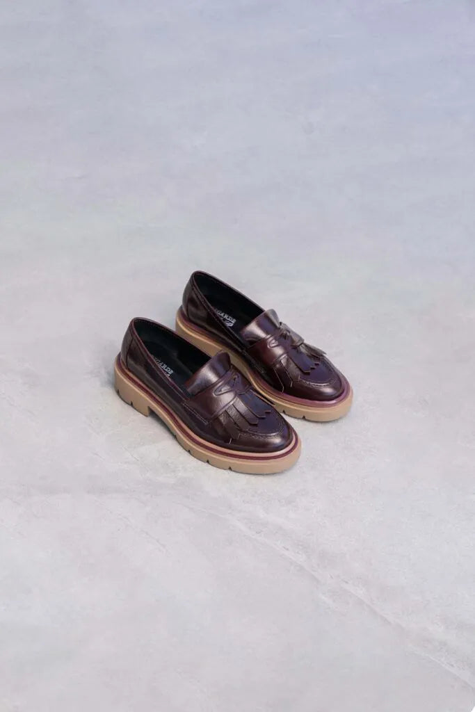REGARDE LE CIEL | DAMENLOAFERS | GINEVRA ROCK BORDEAUX | ROT