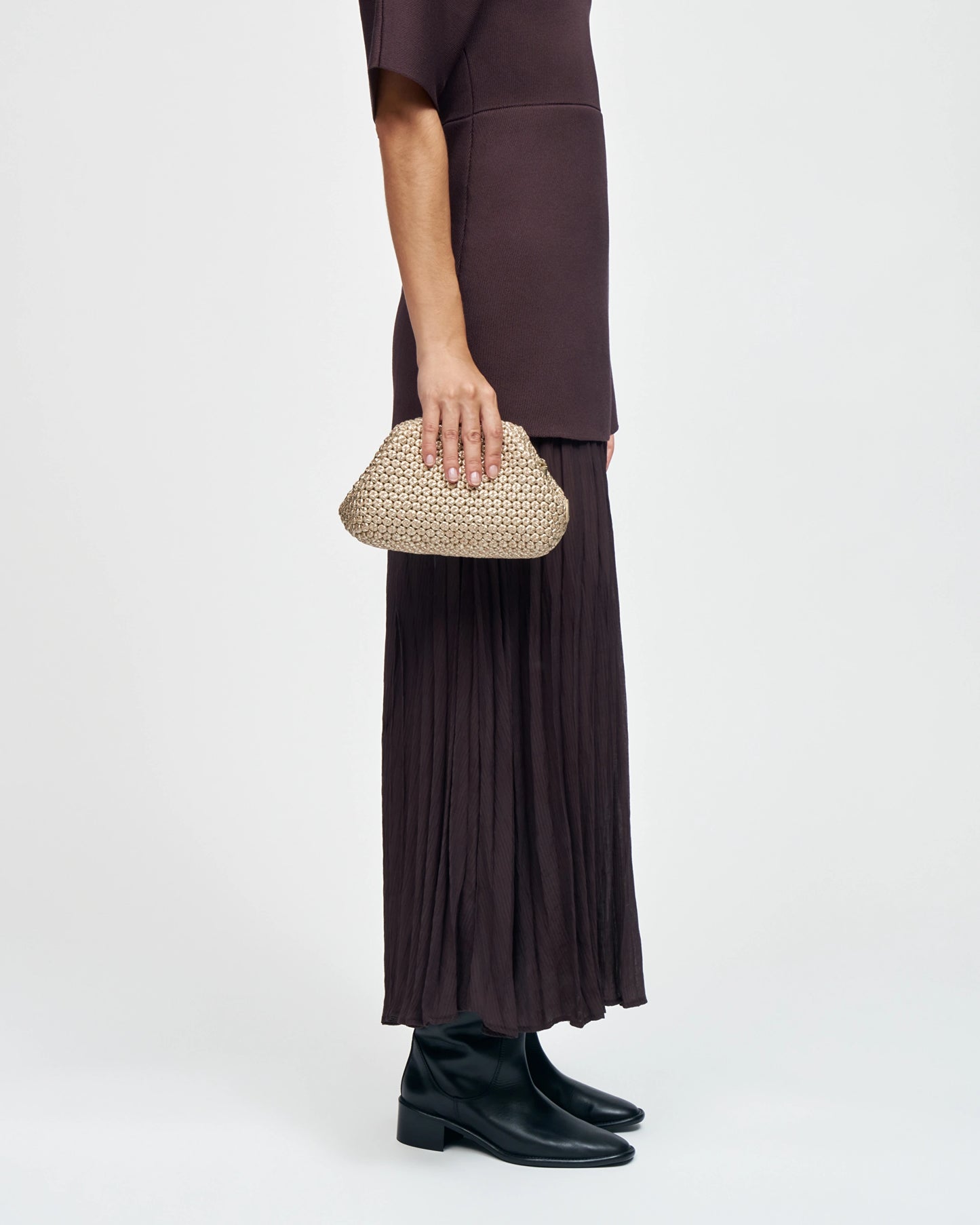 LOTTUSSE | BOLSOS | MUJER | BOLSO DE MANO NOODBAG PIEL DE CORDERO ORO | DORADO