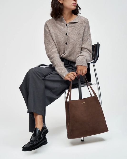 LOTTUSSE | BOLSOS | MUJER | BOLSO SHOPPER TALAIA PIEL DE VACUNO MOCA | MARRÓN