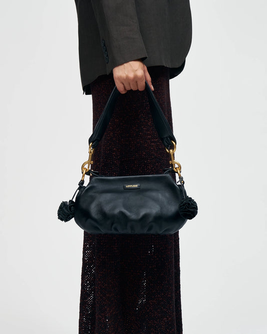 LOTTUSSE | BOLSOS | MUJER | BOLSO BOMBONERA JOY CORDERO NEGRO | NEGRO