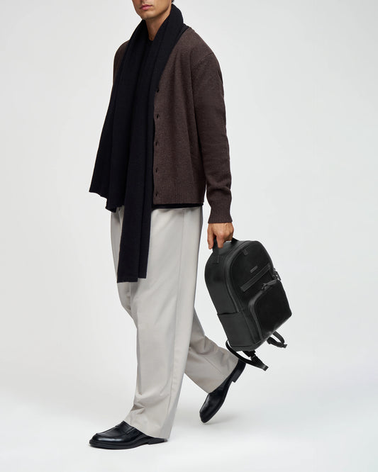 LOTTUSSE | BOLSOS | HOMBRE | MOCHILA BORNE PIEL DE VACUNO NEGRO | NEGRO