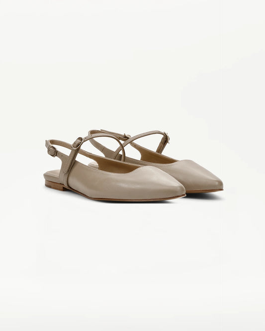 LOTTUSSE | ZAPATOS DE VESTIR | MUJER | SLINGBACKS BEL CORDERO BEIGE | BEIGE