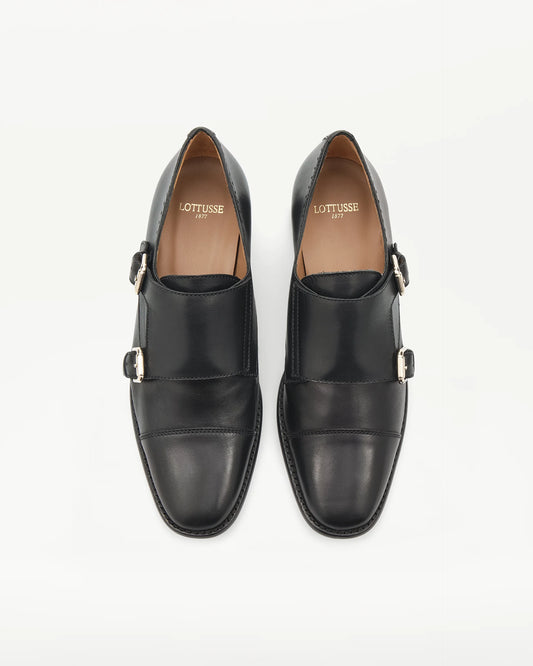 LOTTUSSE | ZAPATOS DE VESTIR | MUJER | MONKS DEIA VACUNO NEGRO | NEGRO