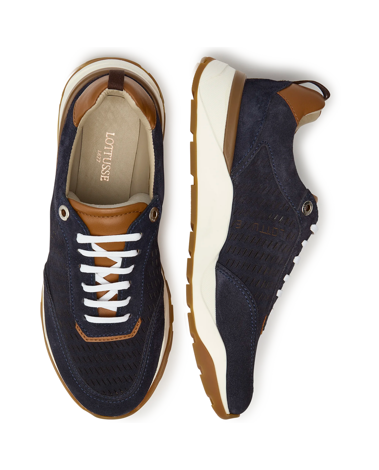 LOTTUSSE | MEN'S DRESS SNEAKERS | OSAKA NAVY BLUE | BLUE