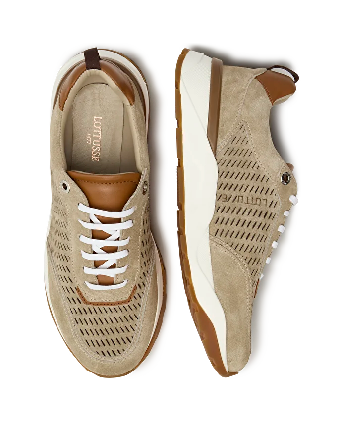 LOTTUSSE | MEN'S DRESS SNEAKERS | OSAKA TOPO | BEIGE