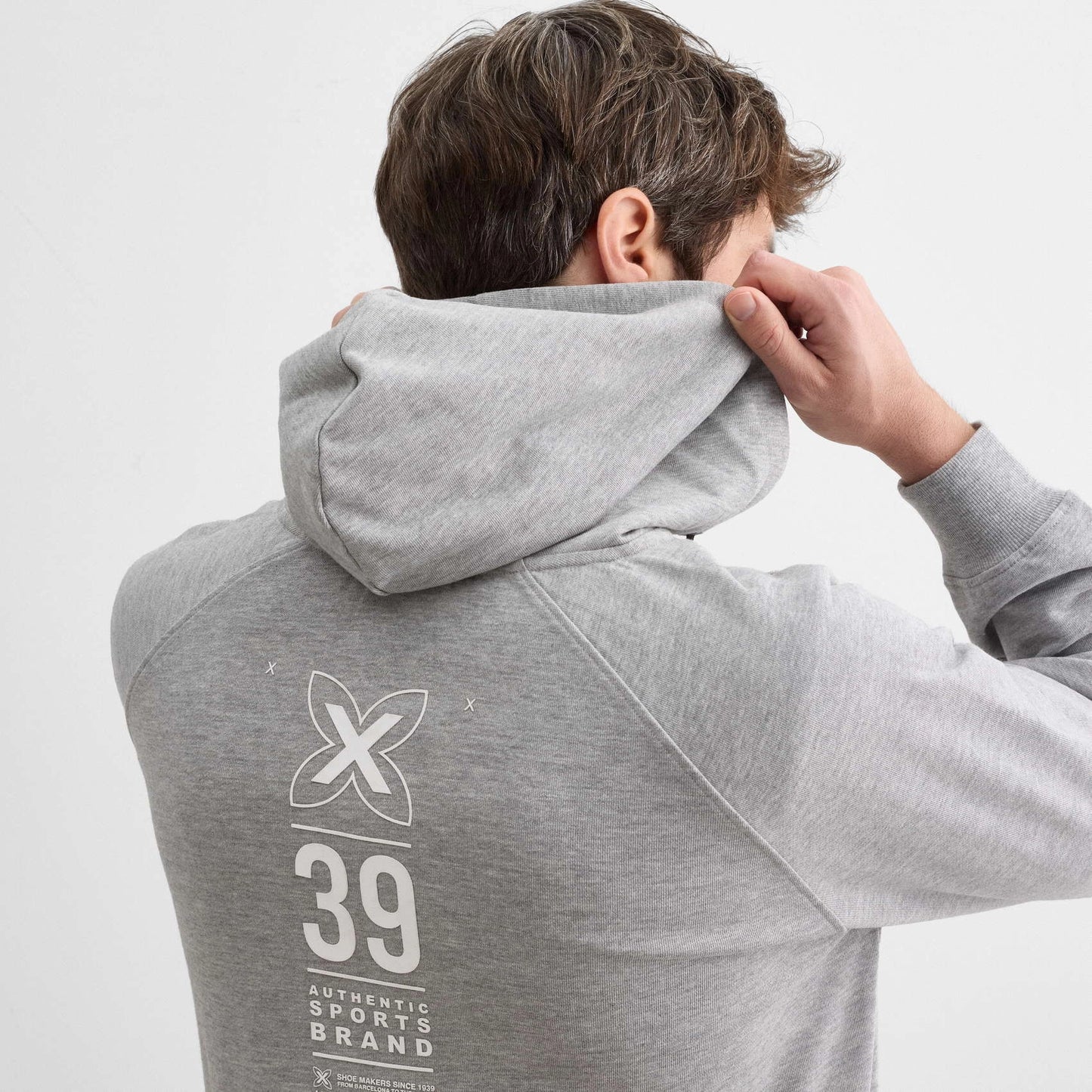 MUNICH | SUDADERA | UNISEX | HOODIE TAPE LIFESTYLE GREY MELANGE | GRIS