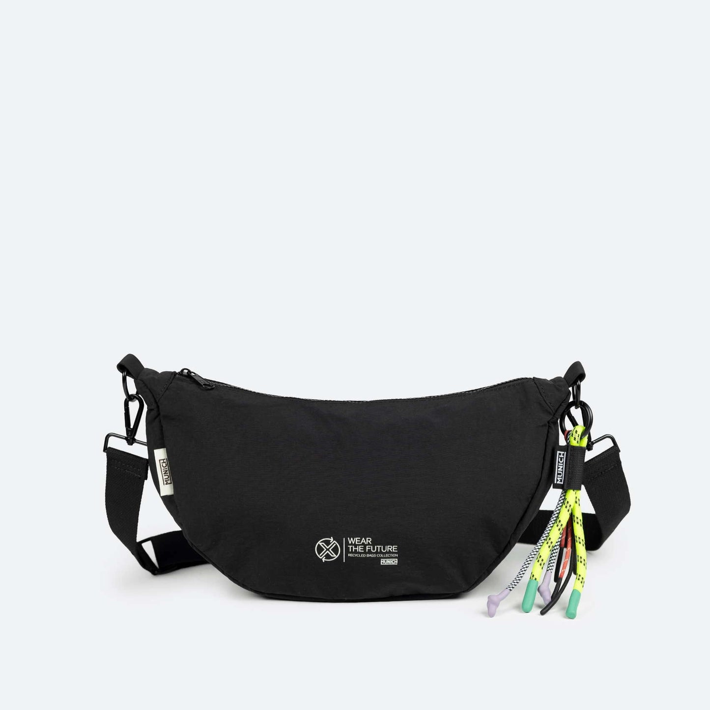 MUNICH | BORSES | UNISEX | DEEP RECYCLED CROSSBODY BAGUETTE C/BLACK