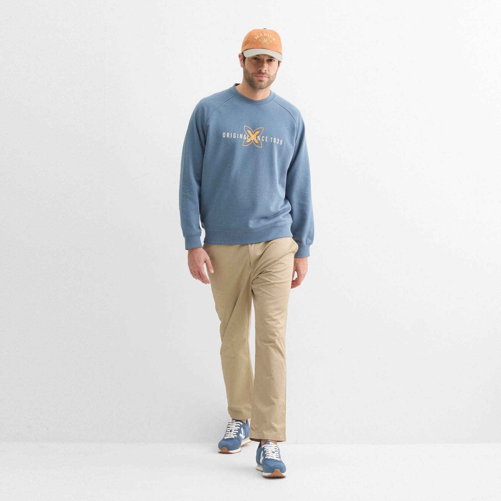 Sweatshirts Unisex De La Marca Munich Modelo Sweatshirt Essential Lifestyle Blue En Color Azul