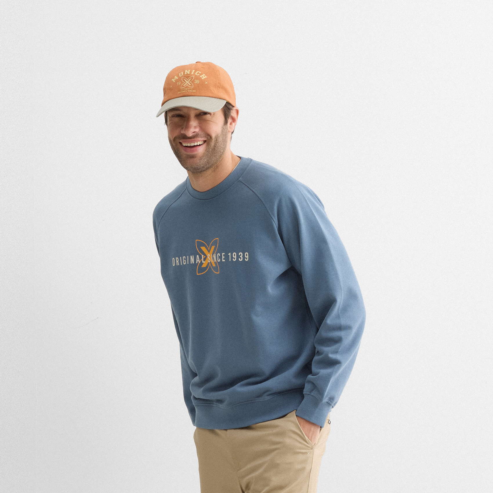 Sweatshirts Unisex De La Marca Munich Modelo Sweatshirt Essential Lifestyle Blue En Color Azul