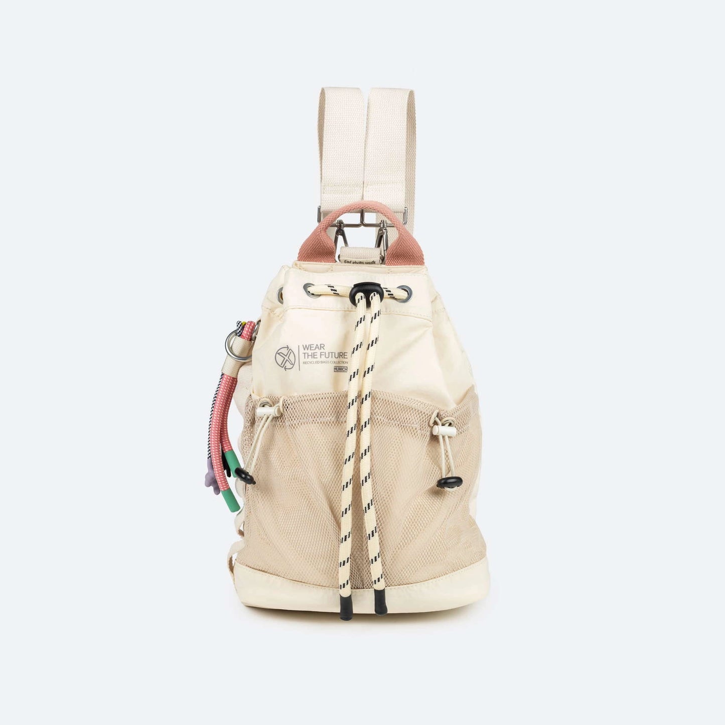 MUNICH | MOCHILAS | UNISEX | DEEP RECYCLED DRAWSTRING BACKPACK C/CREAM