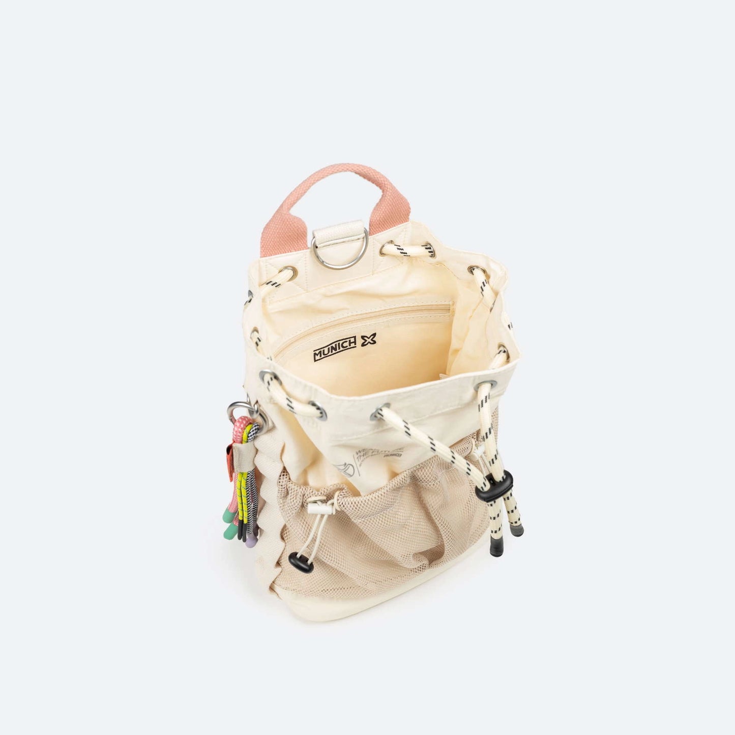 MUNICH | MOCHILAS | UNISEX | DEEP RECYCLED DRAWSTRING BACKPACK C/CREAM