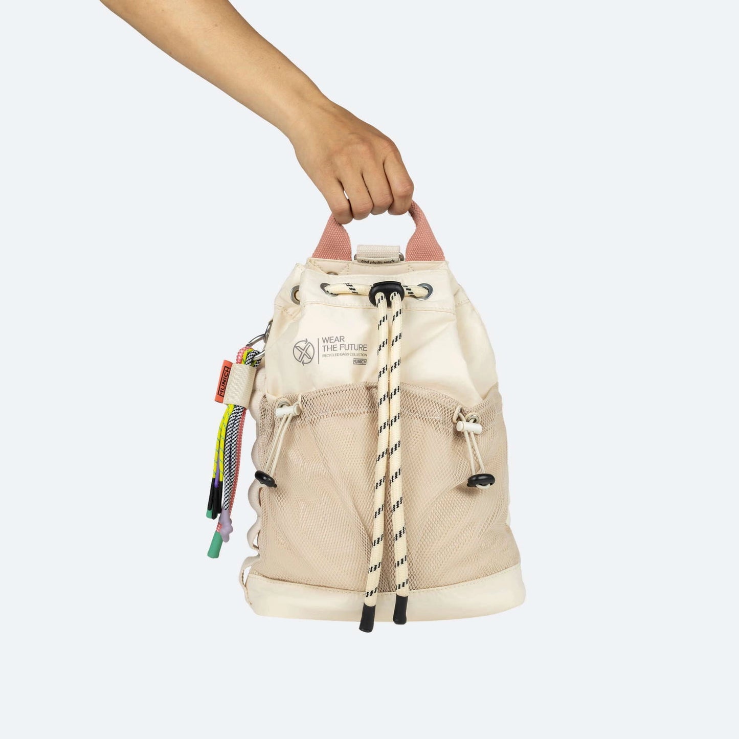 MUNICH | MOCHILAS | UNISEX | DEEP RECYCLED DRAWSTRING BACKPACK C/CREAM