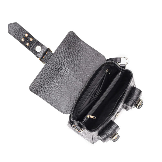 NUNOO | SAC FEMME | PETITE BOUCLE MIEL RECYCLÉ COOL NOIR | NOIR