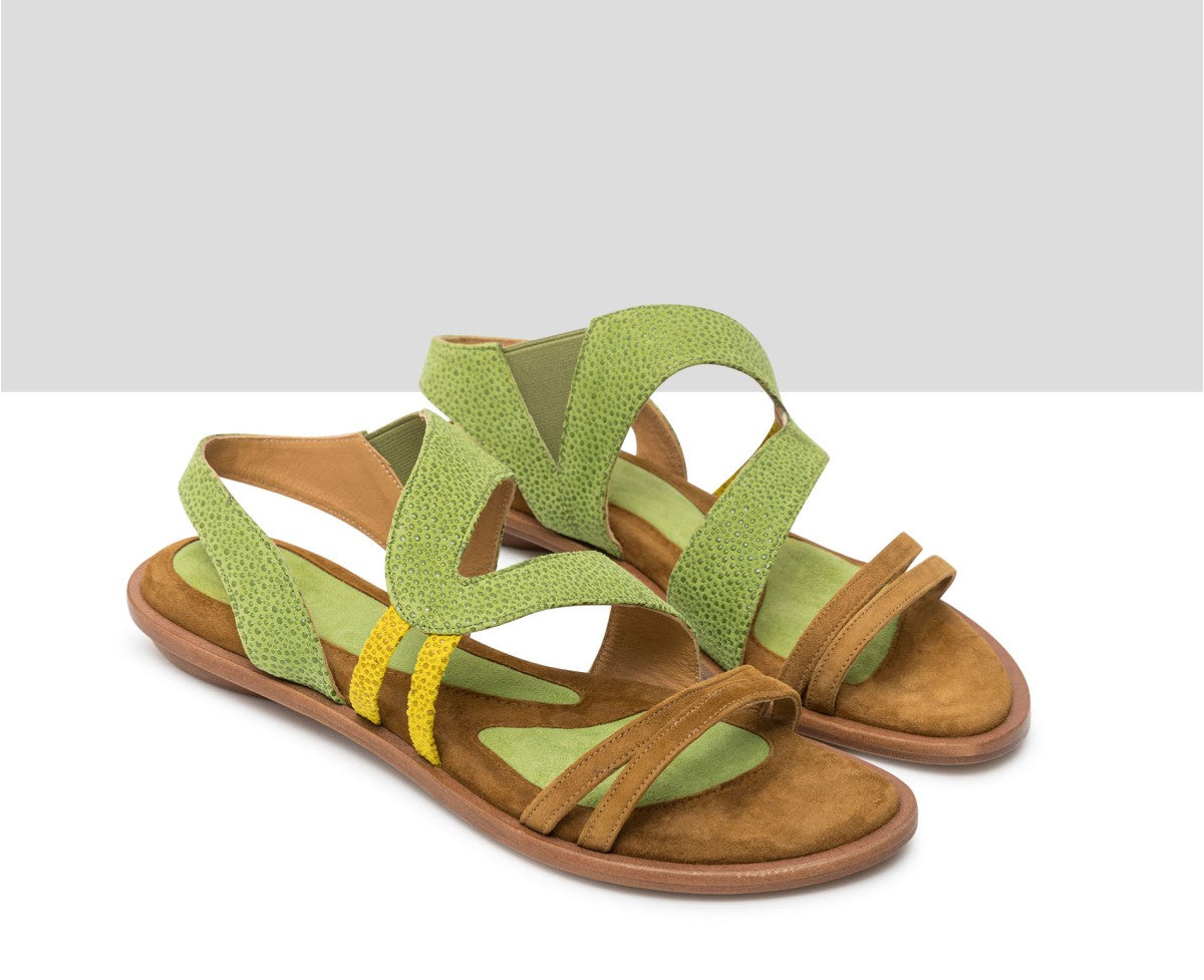 AUDLEY | DAMENSANDALEN | KAIMA WILDLEDER LARRUA | GRÜN