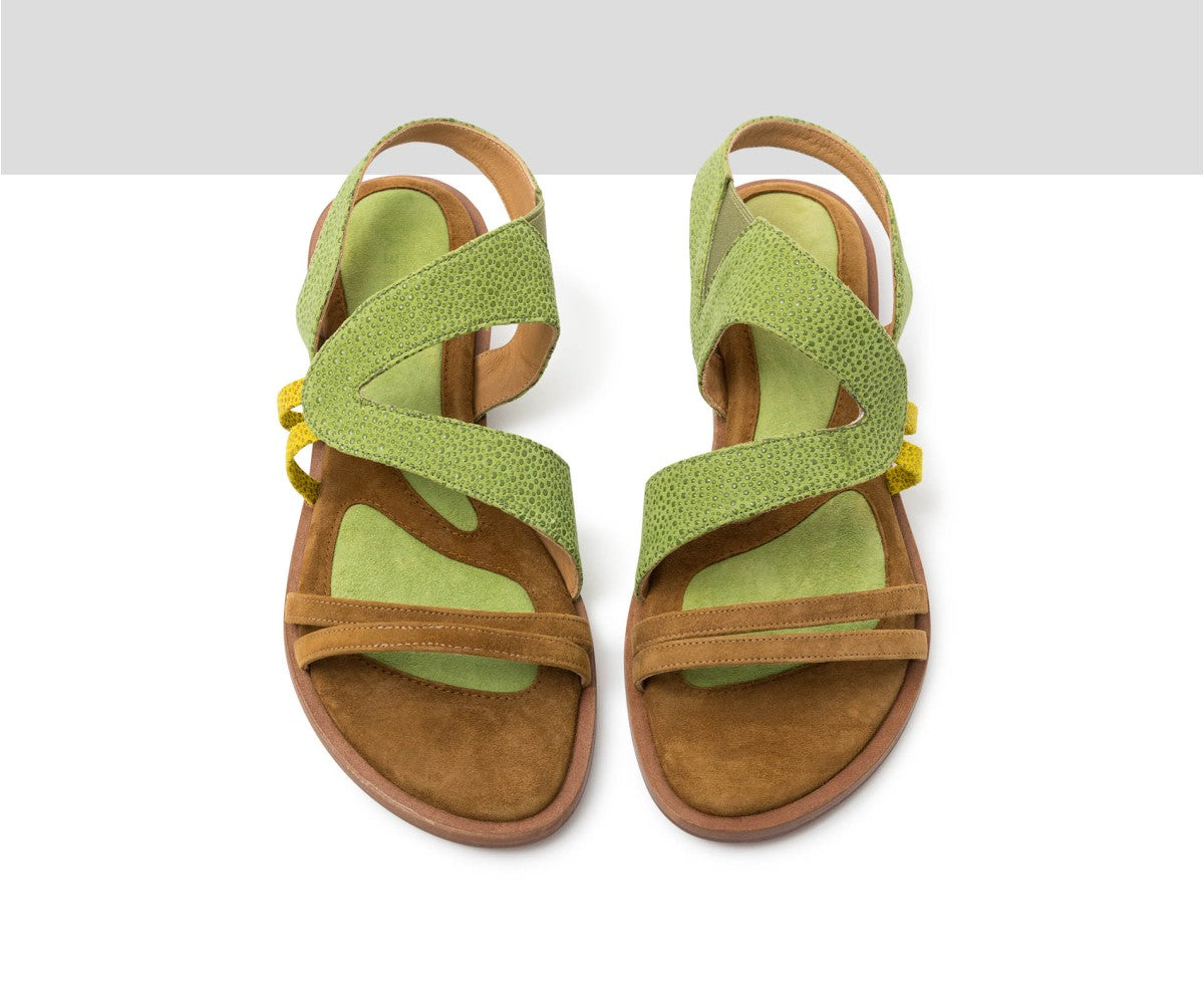 AUDLEY | DAMENSANDALEN | KAIMA WILDLEDER LARRUA | GRÜN