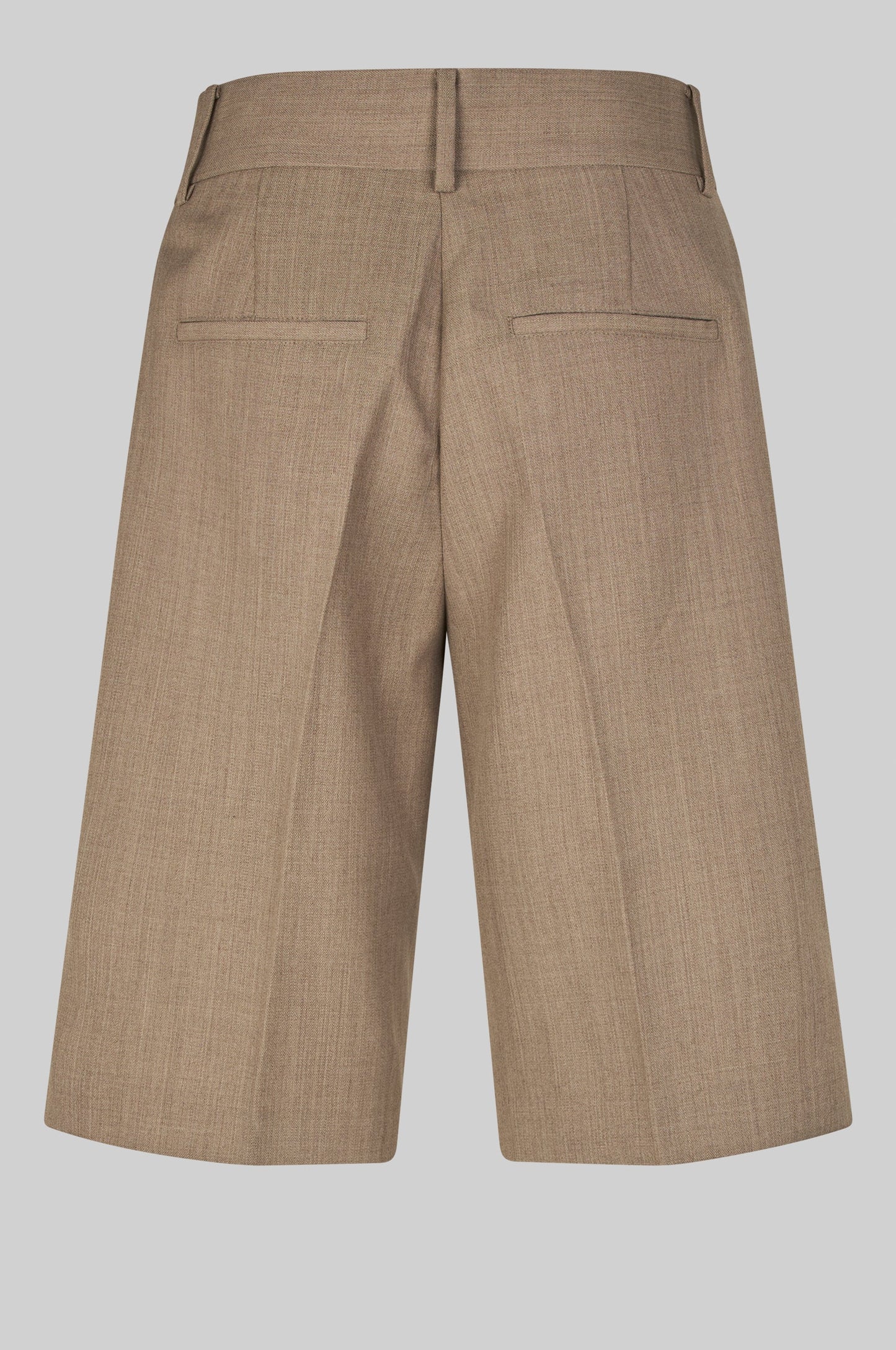 SECOND FEMALE | PANTALONES CORTOS | MUJER | LEVELUP TAILORED SHORTS MID BROWN MELANGE | MARRÓN