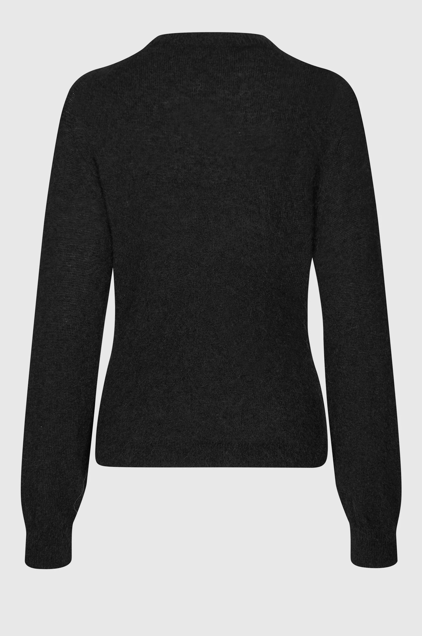 SECOND FEMALE | JERSEYS | MUJER | SOLVEJ KNIT O-NECK BLACK | NEGRO
