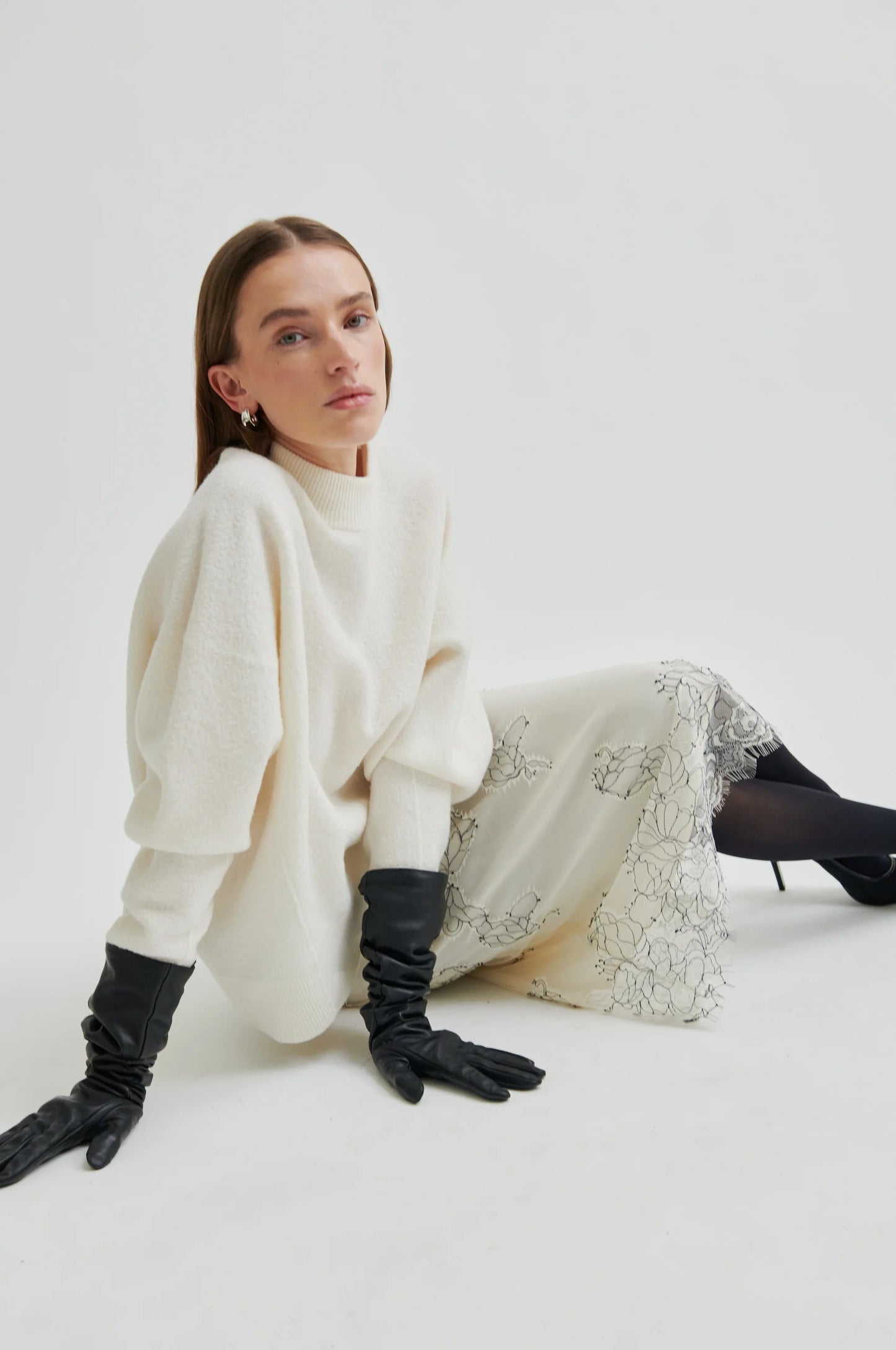 SECOND FEMALE | FALDAS | MUJER | WILA LACE SKIRT TOFU | BEIGE
