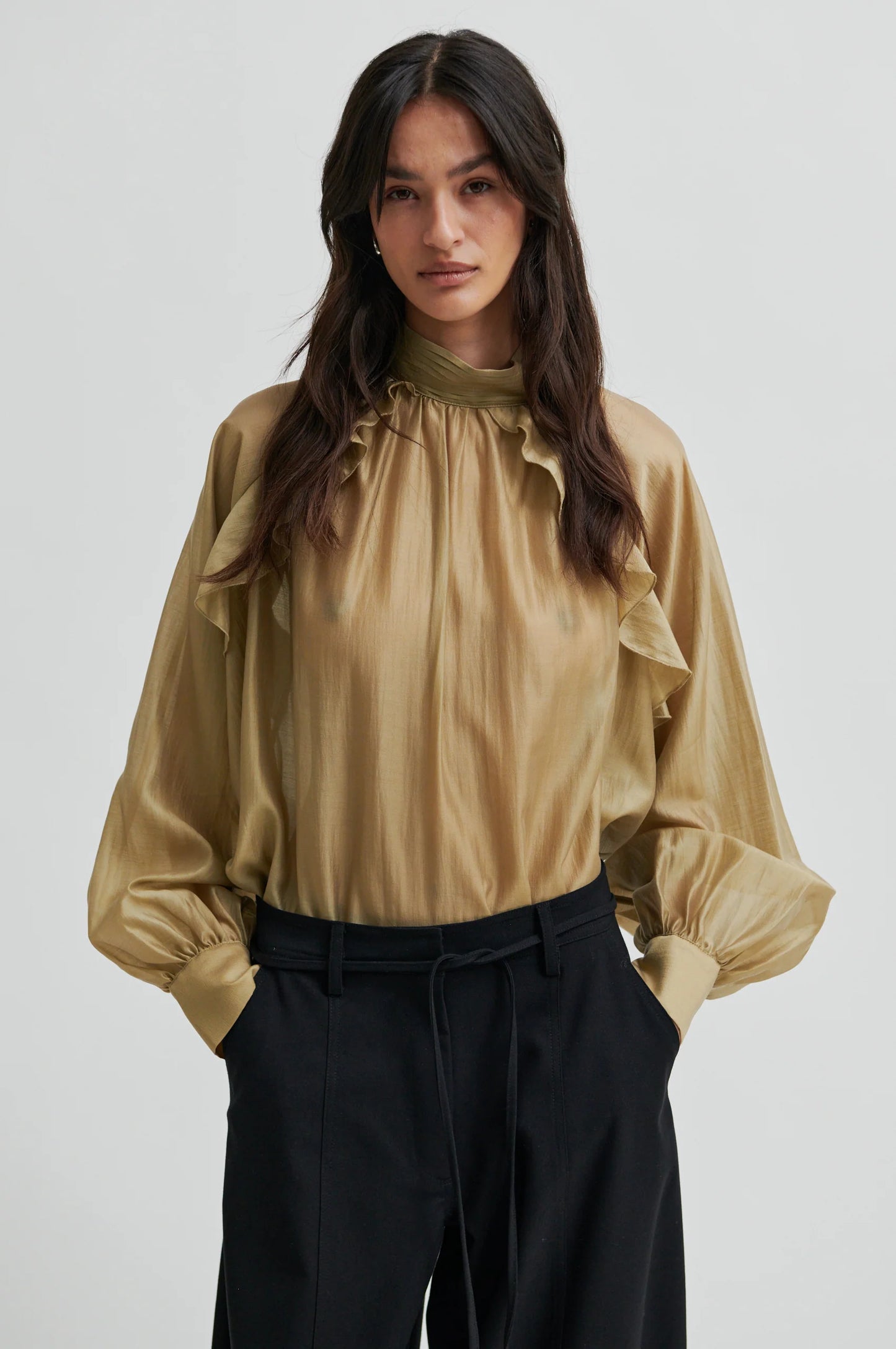 SECOND FEMALE | BLUSAS | MUJER | KANNIKA BLOUSE KELP | BEIGE