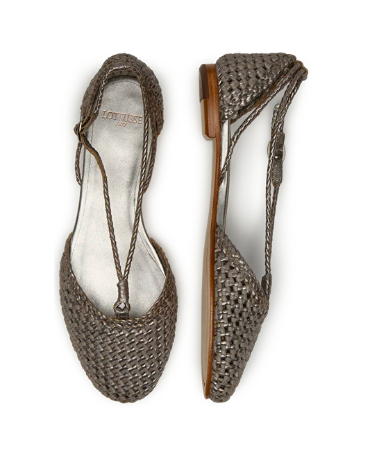 LOTTUSSE | ЖІНОЧІ БАЛЕРИНИ | DELICE SILVER | СРІБЛО