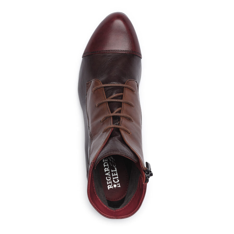 REGARDE LE CIEL | DAMEN-STIEFEL | STEFANY 123 HANDSCHUH TDM / MUDDY / SANGRIA | ROT