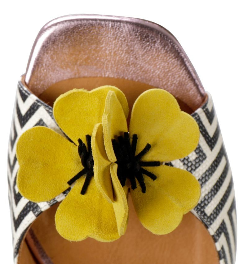 CHIE MIHARA | WOMEN'S SANDAL | TAYDA BLACK & WHITE | MULTICOLORED