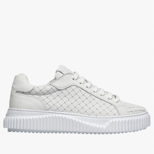 VOILE BLANCHE | SNEAKERS | FRAU | LIPARI GEWEBTES NAPPA WEISS