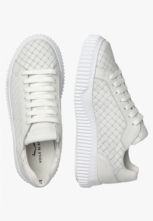 VOILE BLANCHE | SNEAKERS | FRAU | LIPARI GEWEBTES NAPPA WEISS