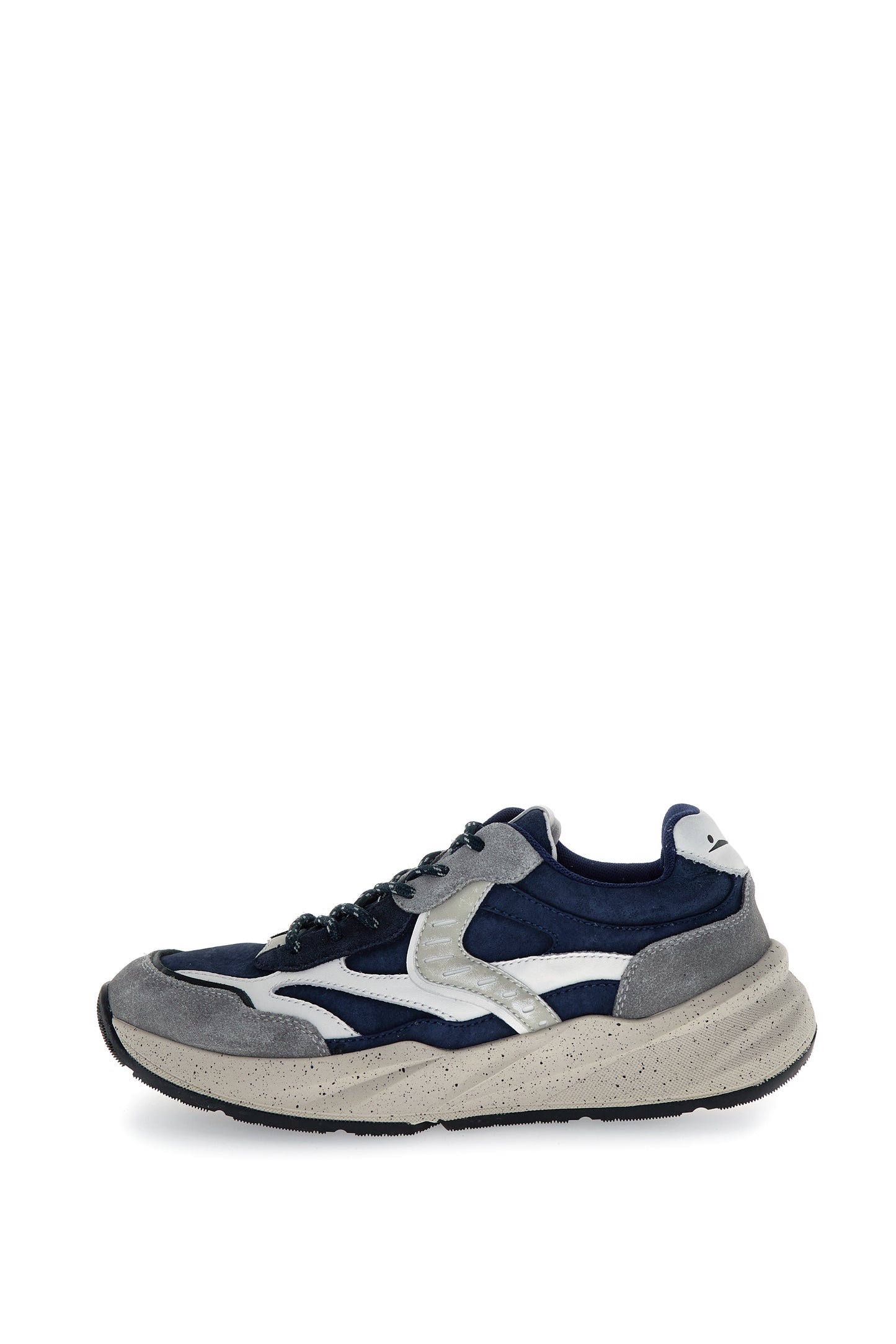 VOILE BLANCHE | SNEAKERS | HOMBRE | CLUB22. WASHED LEATHER LEAD-BLUE | AZUL