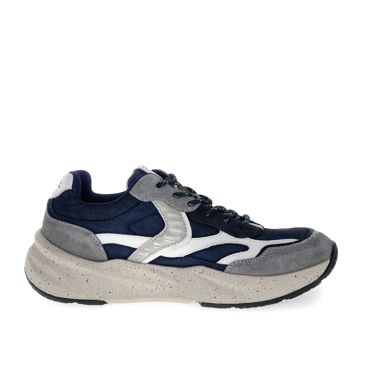 VOILE BLANCHE | SNEAKERS | HOMBRE | CLUB22. WASHED LEATHER LEAD-BLUE | AZUL