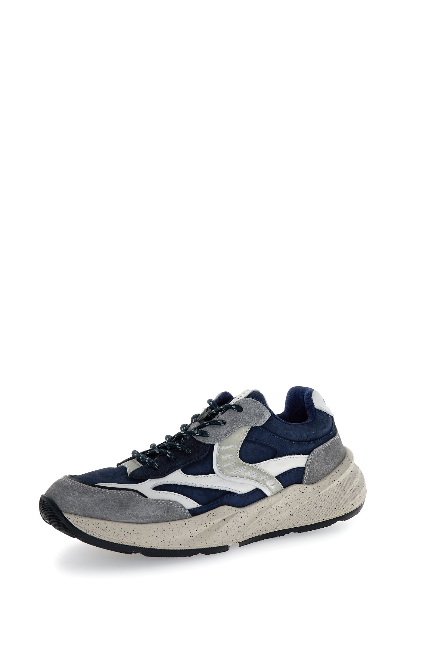 VOILE BLANCHE | SNEAKERS | HOMBRE | CLUB22. WASHED LEATHER LEAD-BLUE | AZUL