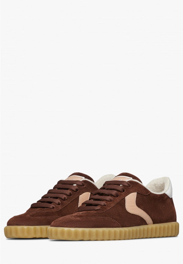 VOILE BLANCHE | SNEAKERS | MUJER | INES SUEDE TIMBER-BROWN-ROMANTIC ROSE | MARRÓN