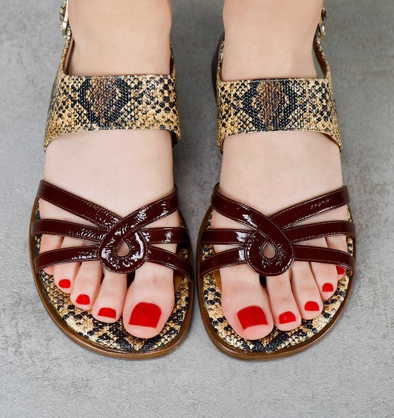 CHIE MIHARA | SANDALO DONNA | WEISHO | MARRONE