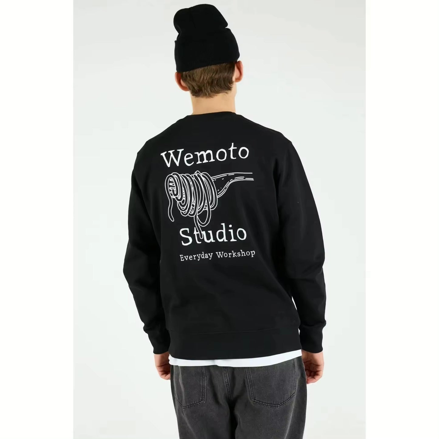 WEMOTO | SWEATSHIRTS | HOMBRE | PASTA CLUB CREW BLACK | NEGRO