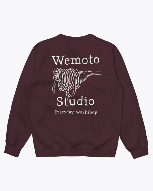 WEMOTO | SWEATSHIRTS | HOMBRE | PASTA CLUB CREW RED BROWN | BURDEOS