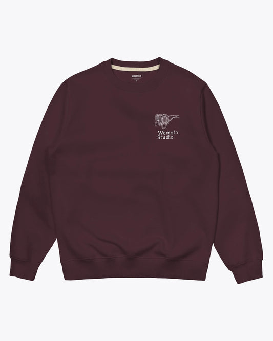 WEMOTO | SWEATSHIRTS | HOMBRE | PASTA CLUB CREW RED BROWN | BURDEOS