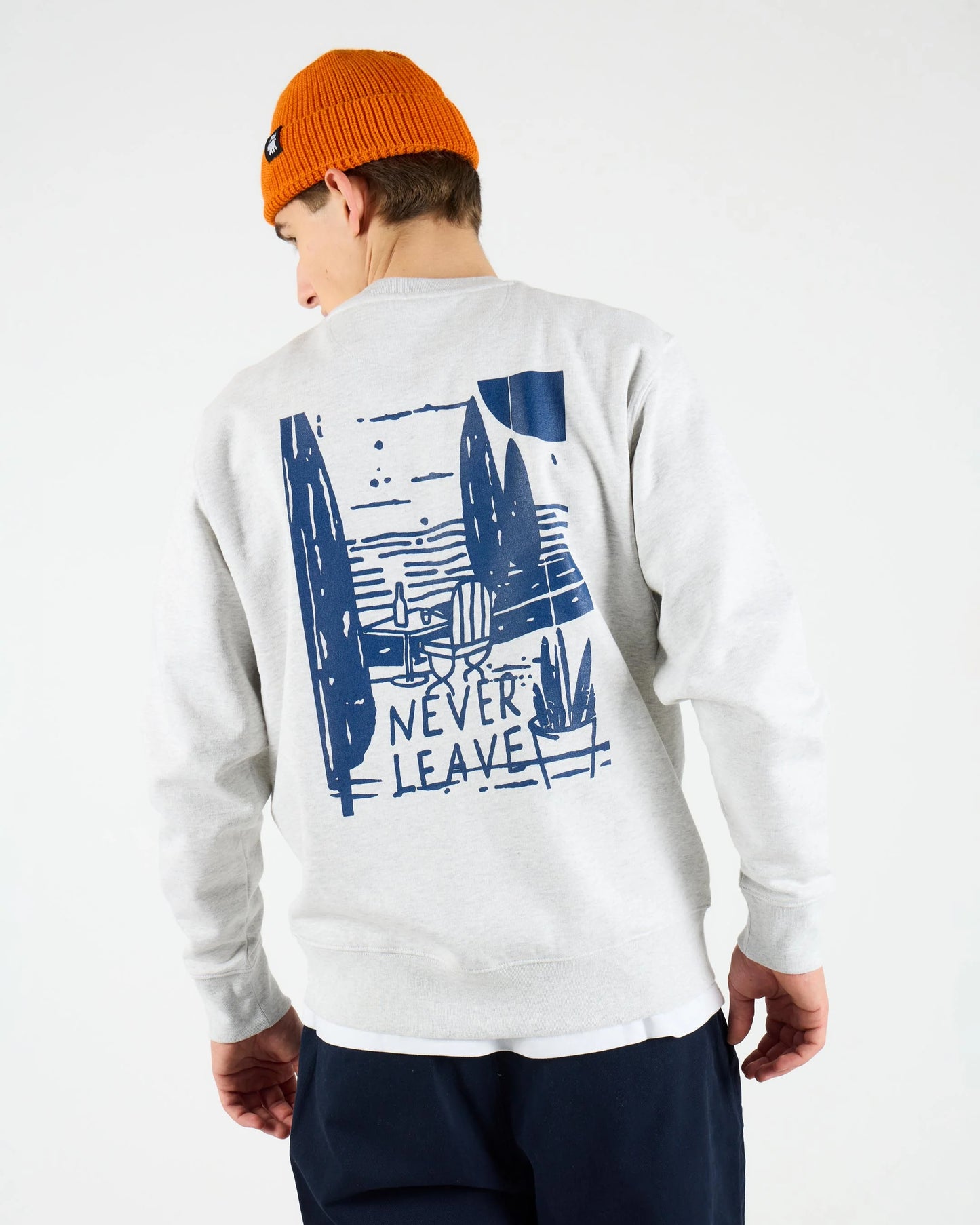 WEMOTO | SWEATSHIRTS | HOMBRE | NEVER CREW COOL HEATHER | GRIS