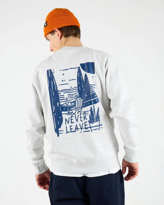 WEMOTO | SWEATSHIRTS | HOMBRE | NEVER CREW COOL HEATHER | GRIS