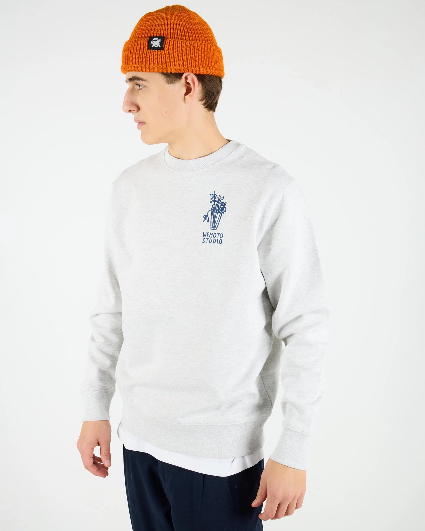 WEMOTO | SWEATSHIRTS | HOMBRE | NEVER CREW COOL HEATHER | GRIS