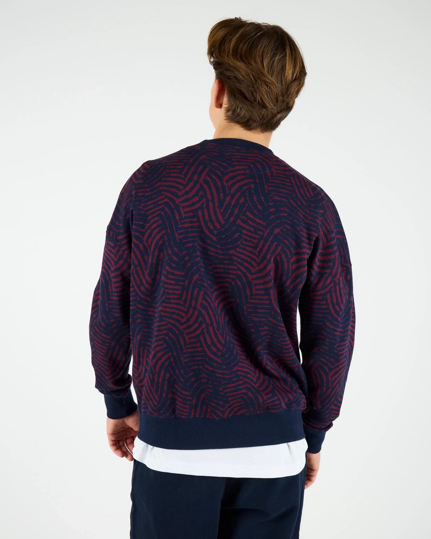 Camisetas de la marca Wemoto Unisex modelo Scott en color Navy Blue-Burgundy (Azul)