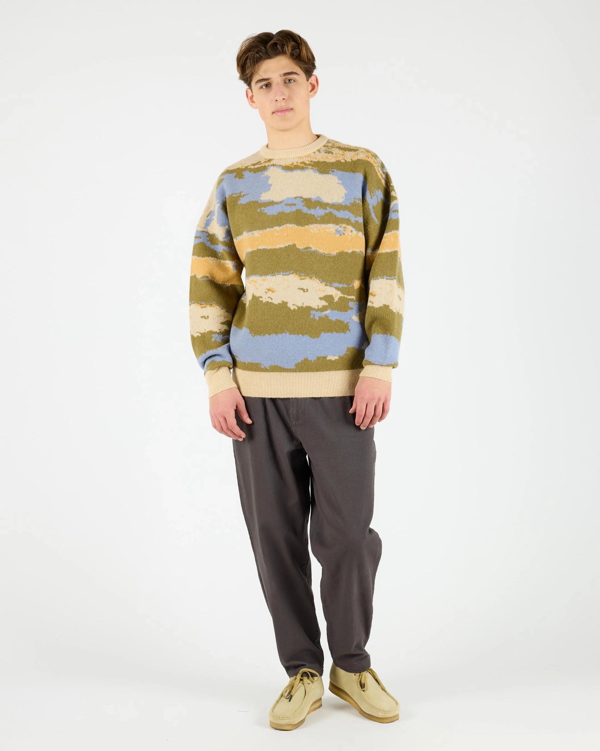 Jerseys de la marca Wemoto Unisex modelo Shane en color Light Olive-Blue Stone (Verde)