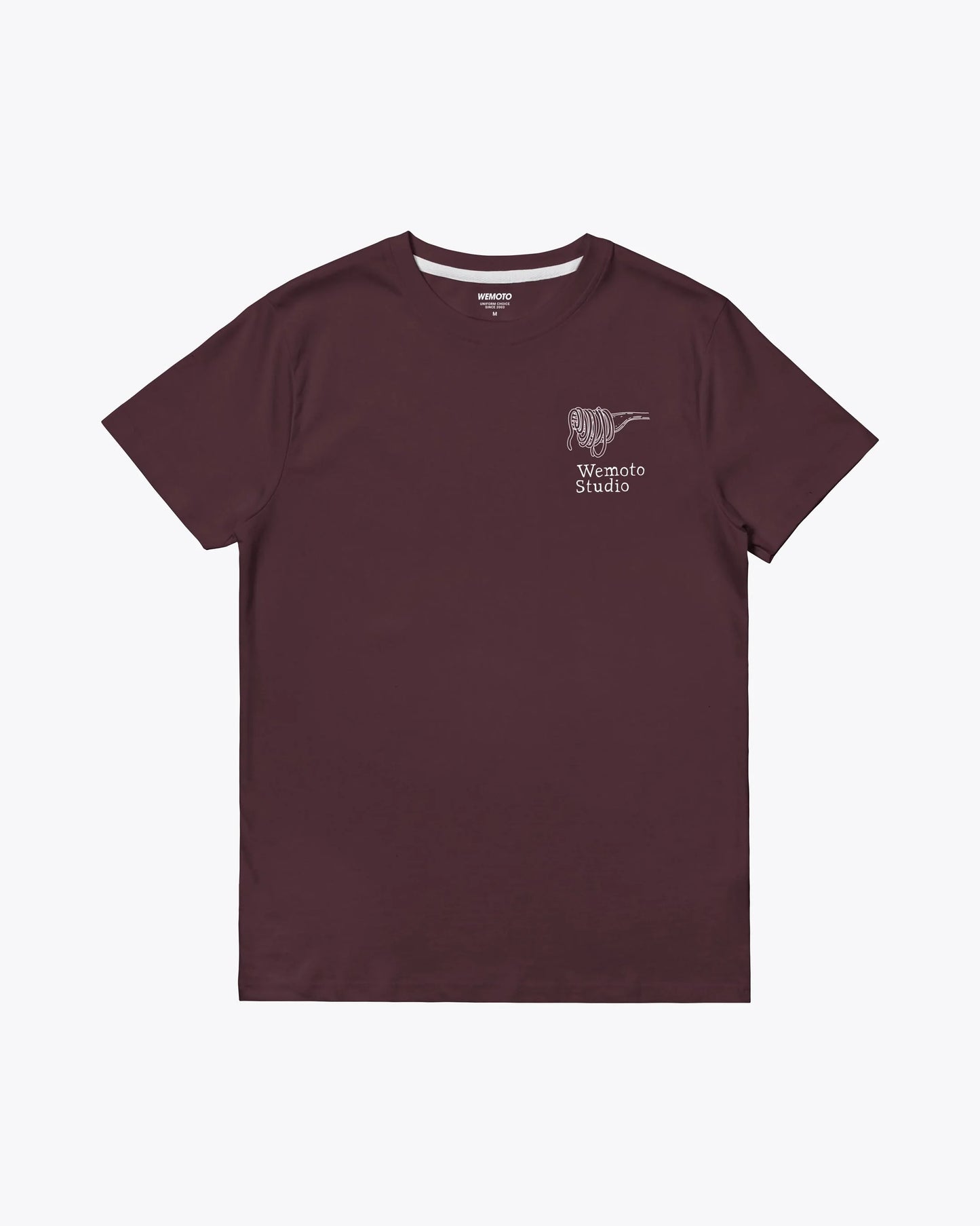 Camisetas de la marca Wemoto Unisex modelo Pasta Club Tee en color Red Brown (Rojo)