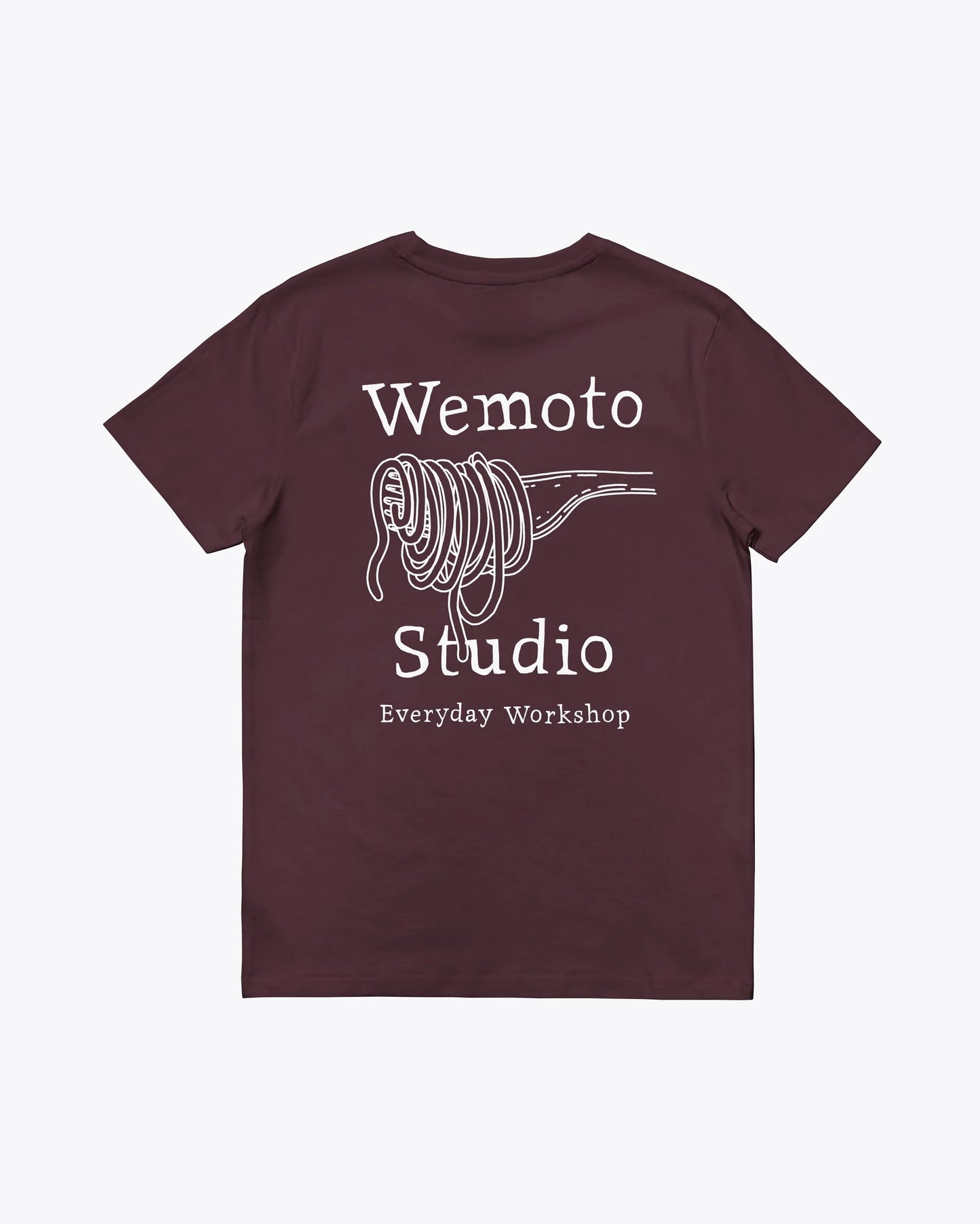 Camisetas de la marca Wemoto Unisex modelo Pasta Club Tee en color Red Brown (Rojo)