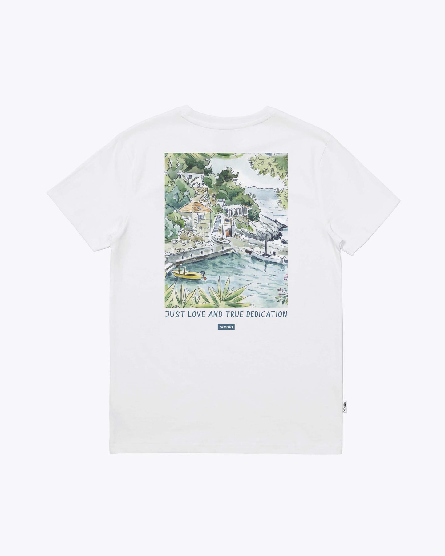 WEMOTO | HERREN-ARTWORK-T-SHIRT | HARBOUR WEISSES T-SHIRT | WEISS