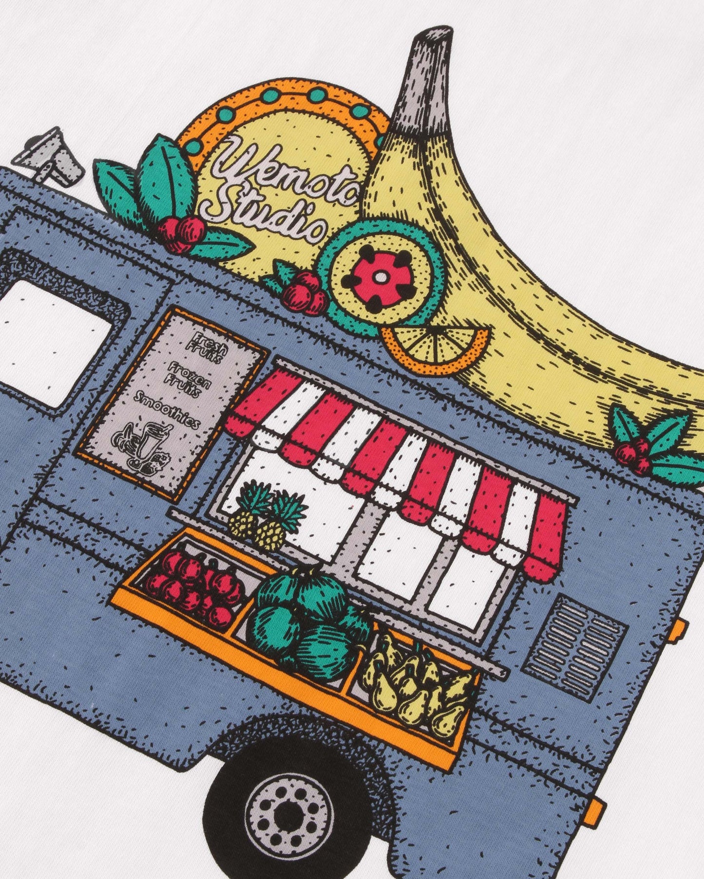 WEMOTO | HERREN-ARTWORK-T-SHIRT | FRUIT TRUCK-T-SHIRT WEISS | WEISS