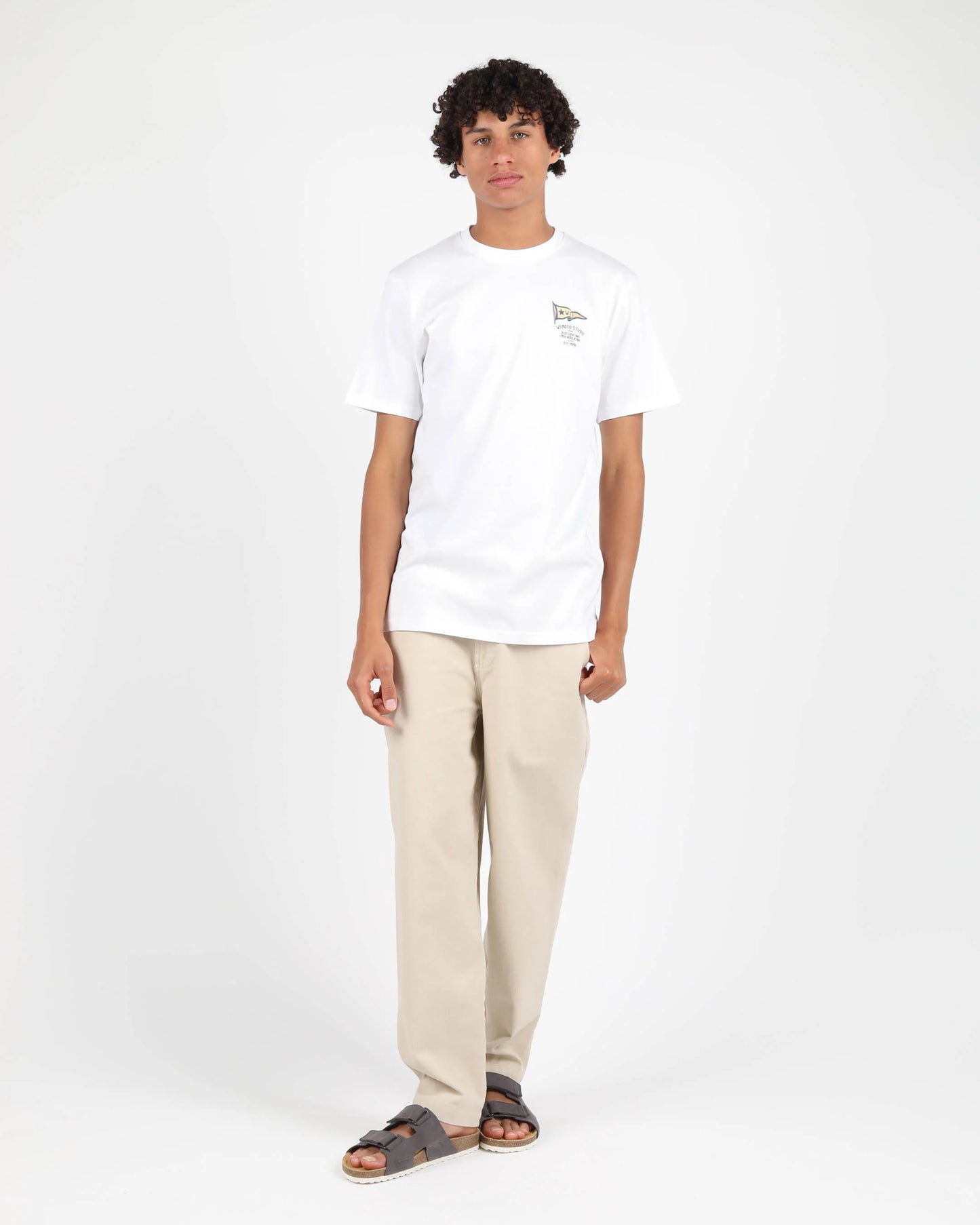 WEMOTO | HERREN-ARTWORK-T-SHIRT | HARBOUR WEISSES T-SHIRT | WEISS